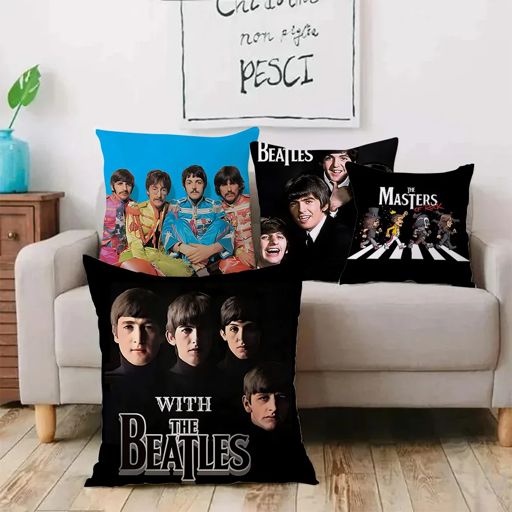 

Pillow Covers The B-beatles Cartoon Sofa Decorative Home Double-sided Printing Short Plush Cute Cushion Cover