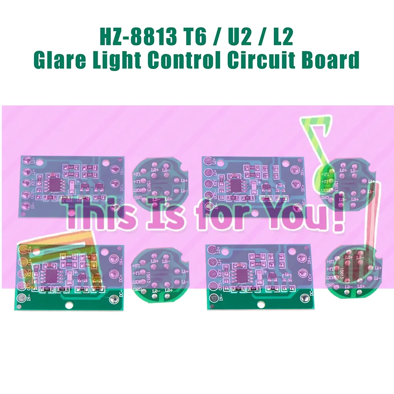 

【HMA】HZ-8813 T6/U2/L2 Glare Light Control Circuit Board Flashlight Driver Board 3 Function 5 Function Gear Electric Plate