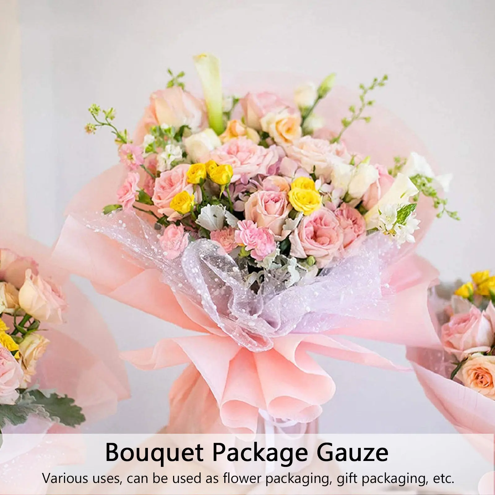 

Нежная упаковочная сетка с дизайном «Снежинки» для цветов, премиум-материал для букетов, упаковка для цветов своими руками, декор для подарков