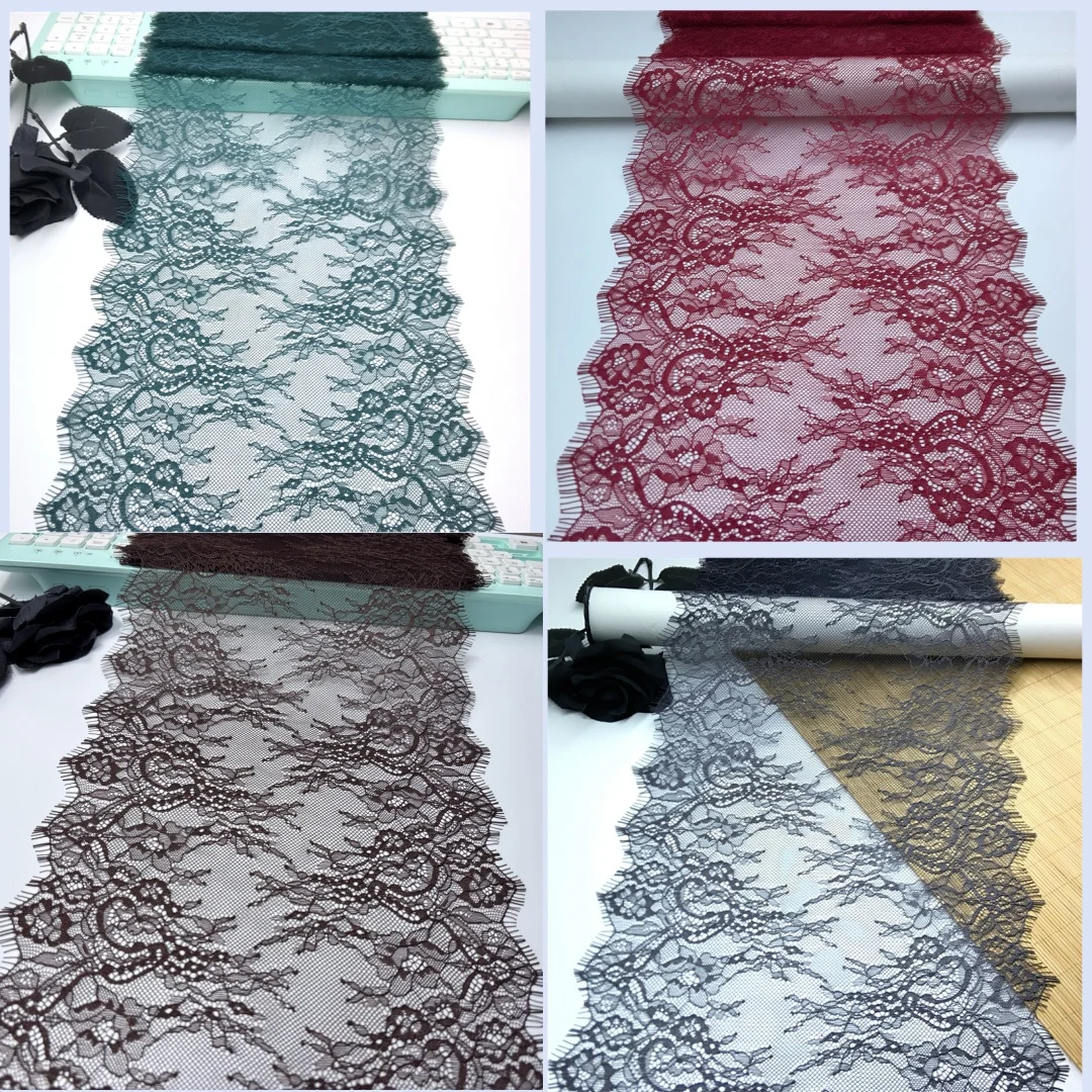 

Eyelash Lace Trim, Chocolate Brown Color, Chantilly Lace, Accessories, DIY Embroidery & Sewing Crafts, Emerald Green French Lace
