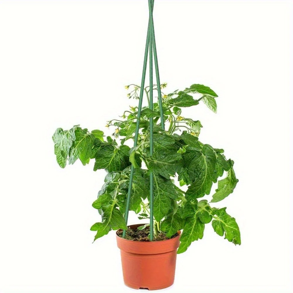 72 Inch Garden Stakes, Tomato Stakes Plastic Coated Metal Plant Stakes Support (30)