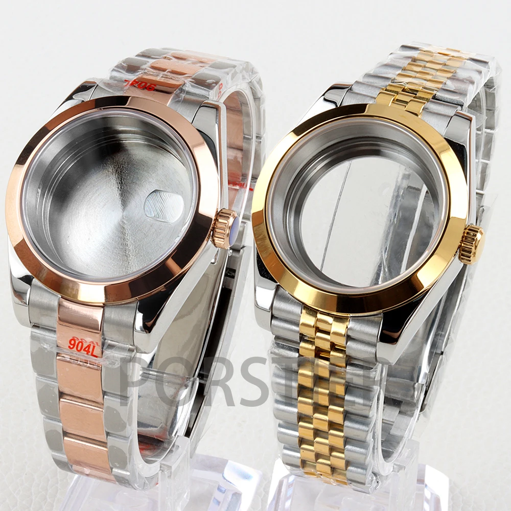 

36/39mm NH35 Case Sapphire Glass Solid 316L Stainless Steel Oyster/Jubilee Bracelet for Datejust NH35 NH36 Movement 28.5mm Dial