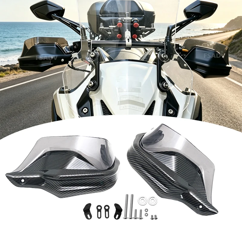 Carbon Black Handguards Shield Guards Windshield Hand Wind Protection Fit For KYMCO Xciting s400 S350 S250 RKS150 CT250 CT300