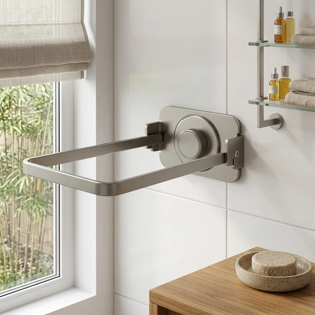 Bathroom Storage Rack Wall Mounted Rack For Humid Bathroom Use Robust Carbon Steel Humid Environment Resistant