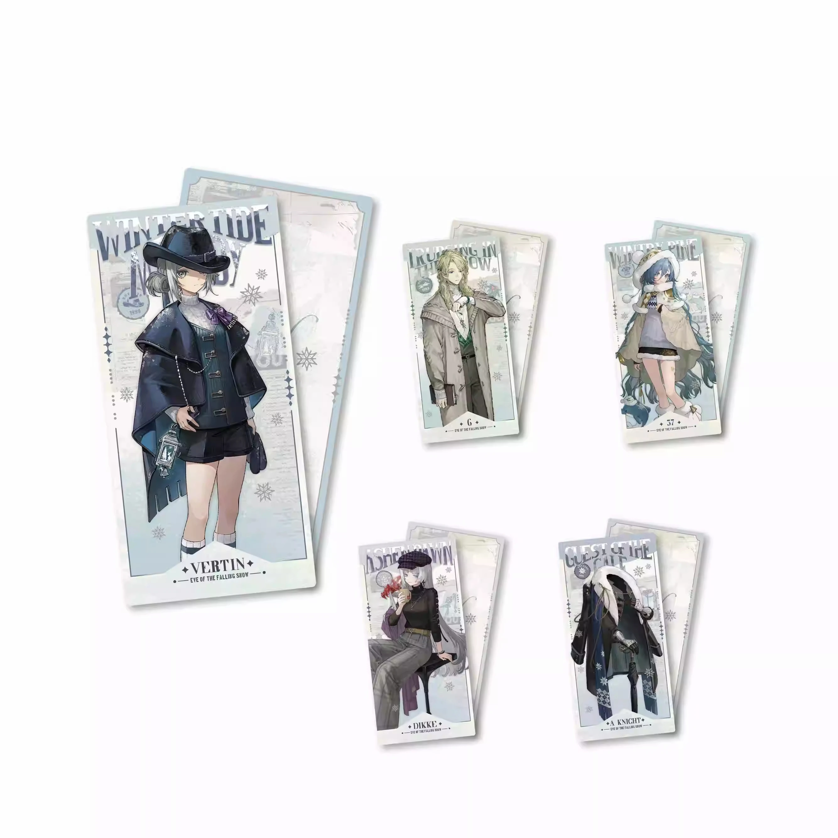 Game Reverse:1999 Vertin Dikke A Knight Thirty-Seven Cosplay Anime Cartoon card Collection  card Accessories Xmas gift