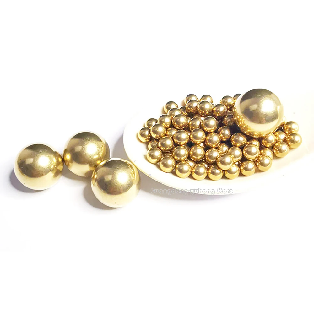 1-200pcs Solid Brass Ball Bead Anti-corrosion Ultra High Precision H62 Pure Copper Ball Dia 1 1.21.3 1.4 1.5 1.8 2.0mm to 25.4mm