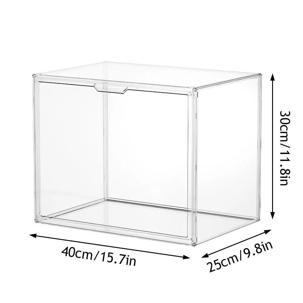 

Transparent Display Cabinet Acrylic Desktop Organizer Box Book Storage Boxes Large Capacity Sorting Box Bookshelf Dustproof