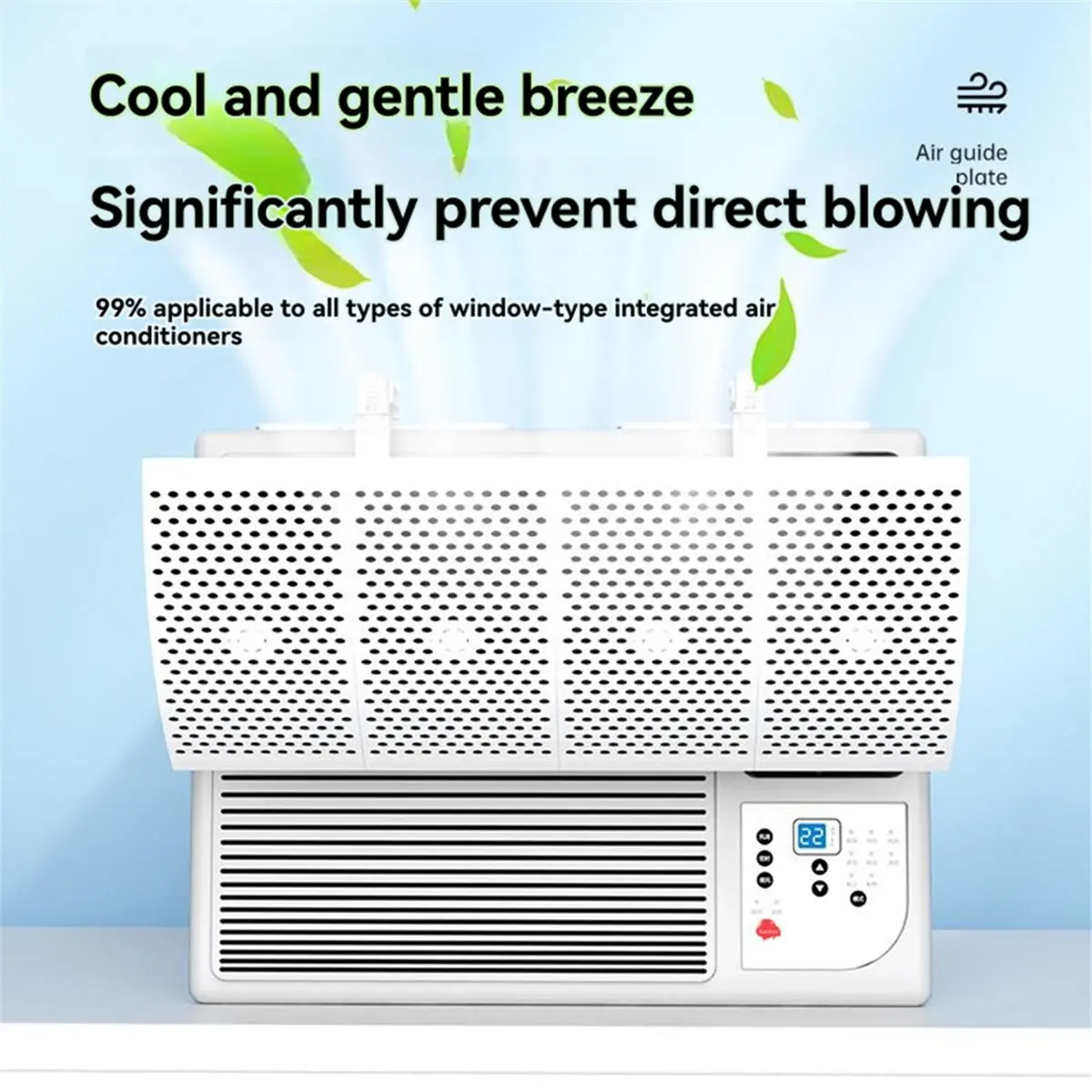 T1259C◐◆◀♥Universal Window Air Conditioner Windshield Adjustable Wind Direction Purification with Filter  【Buy Now】