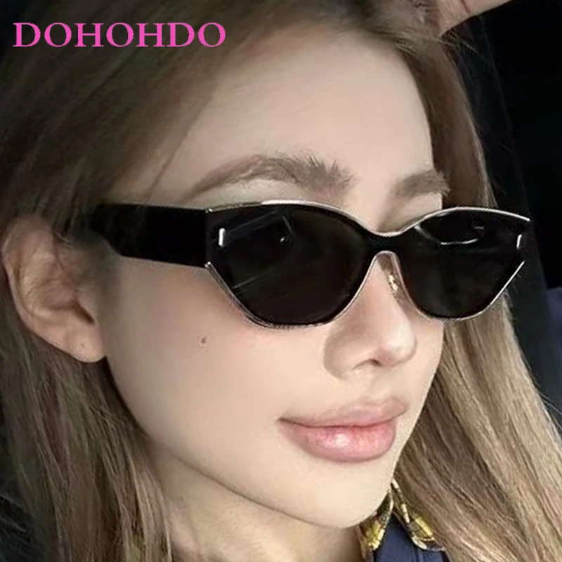 

New Luxury Brand Designer Cat Eye Rice Nail Women Sunglasses Fashion Retro Men Sunglasses Outdoor Driving Eyewear Female UV400