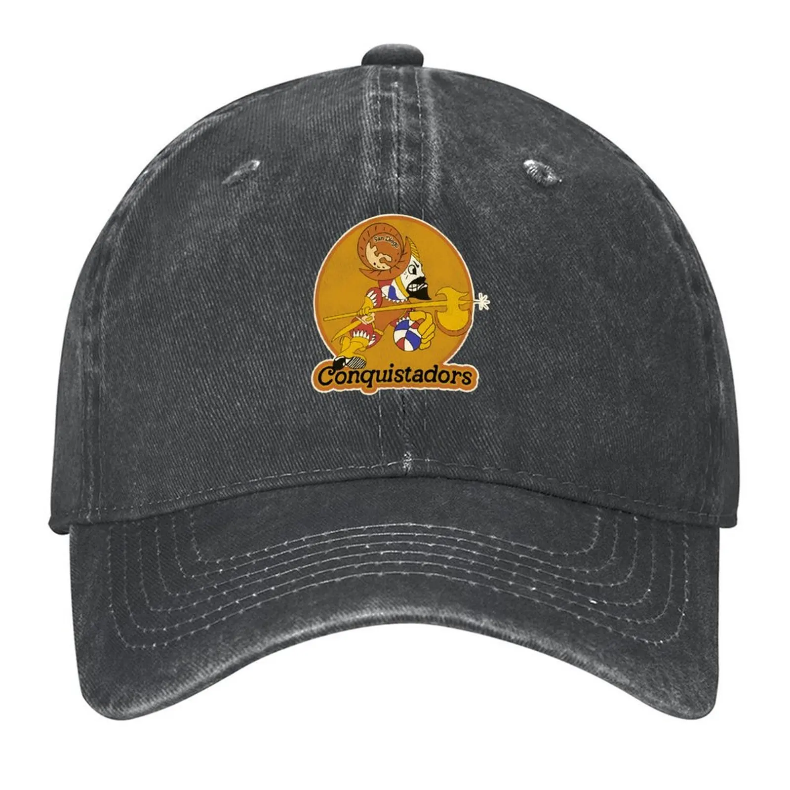 

Retro Defunct San Diego Conquistadors Basketball Baseball Cap Hood Sunscreen Beach Outing Sunhat Woman Hats Men's