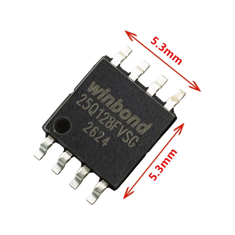 5PCS W25Q128FVSIG SOP8 16MB Flash Memory Chip 128Mbit SPI FLASH IC W25Q128 SMD Integrated Circuit For