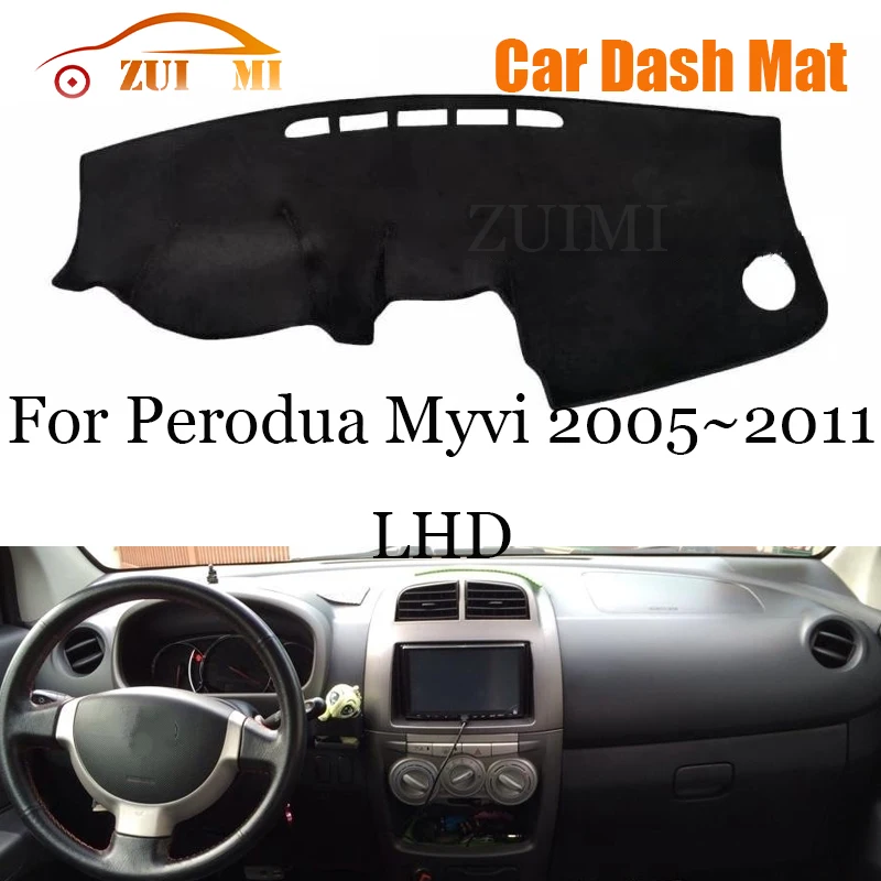 

ZUIMI Dashboard Cover Dash Mat Dashmat For Perodua Myvi 2005~2011 LHD RHD Dash Board Cover Pad Sun Shade