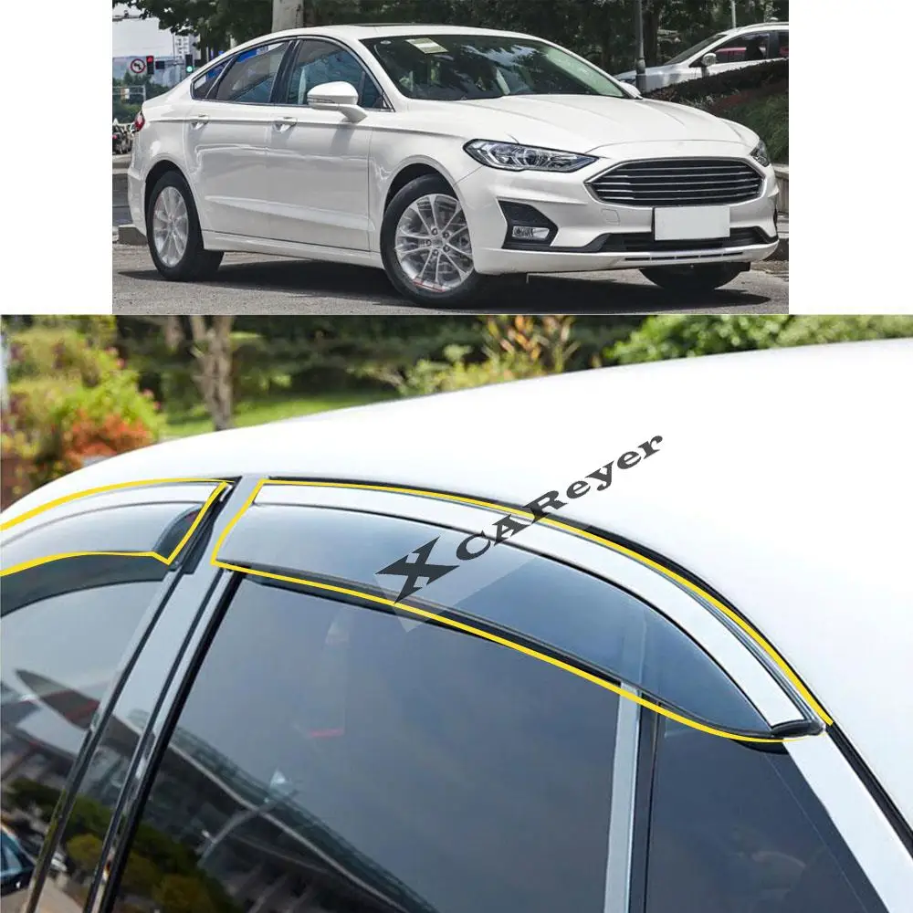 

For Ford Mondeo 2013 2014 2015 2016 2017 2018 2019 2020 2021 Car Sticker Plastic Window Glass Wind Visor Rain/Sun Guard Vent