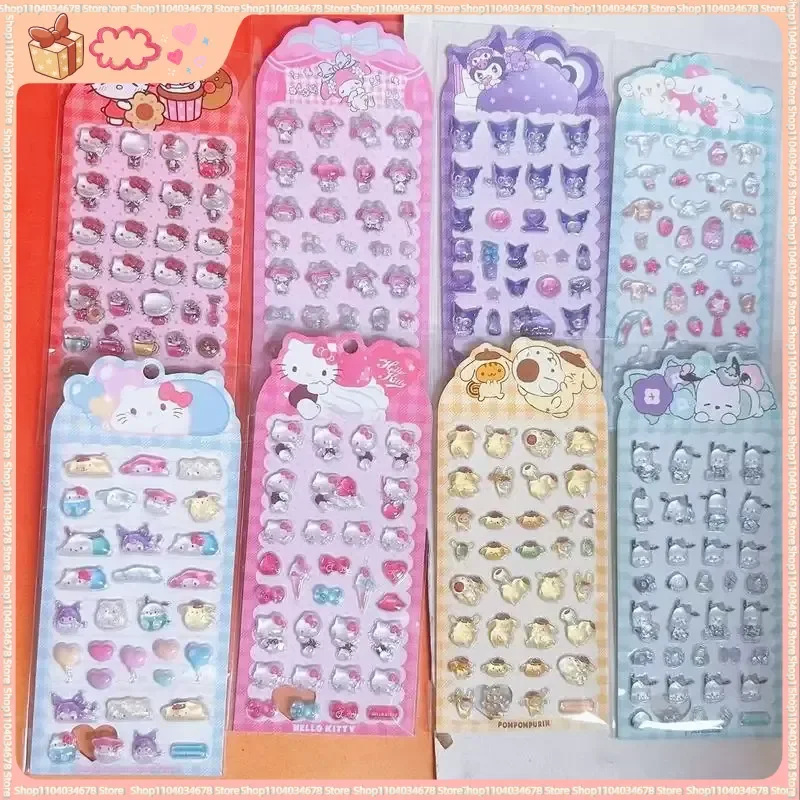 

2026 New 3d Kuromi Kitty Stickers Solid Relief Stickers Cute Stickers For Kids Phone Case Diy Decoration Stickers Gifts Hot Sell