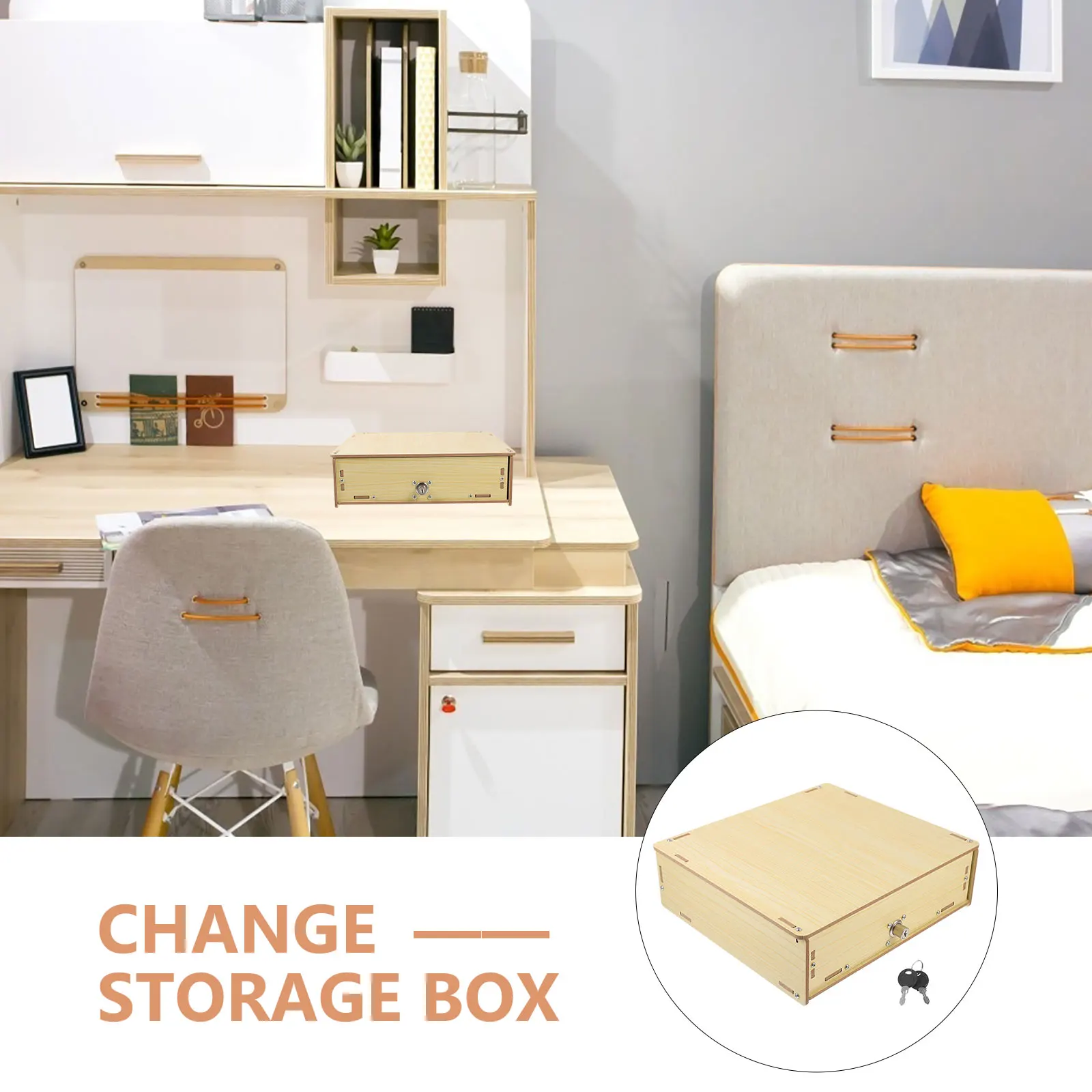 

Cash Drawer Tray Multi compartment Wooden Money ganizer Desktop Storage Calculator Holder Change Box for Coins Notes