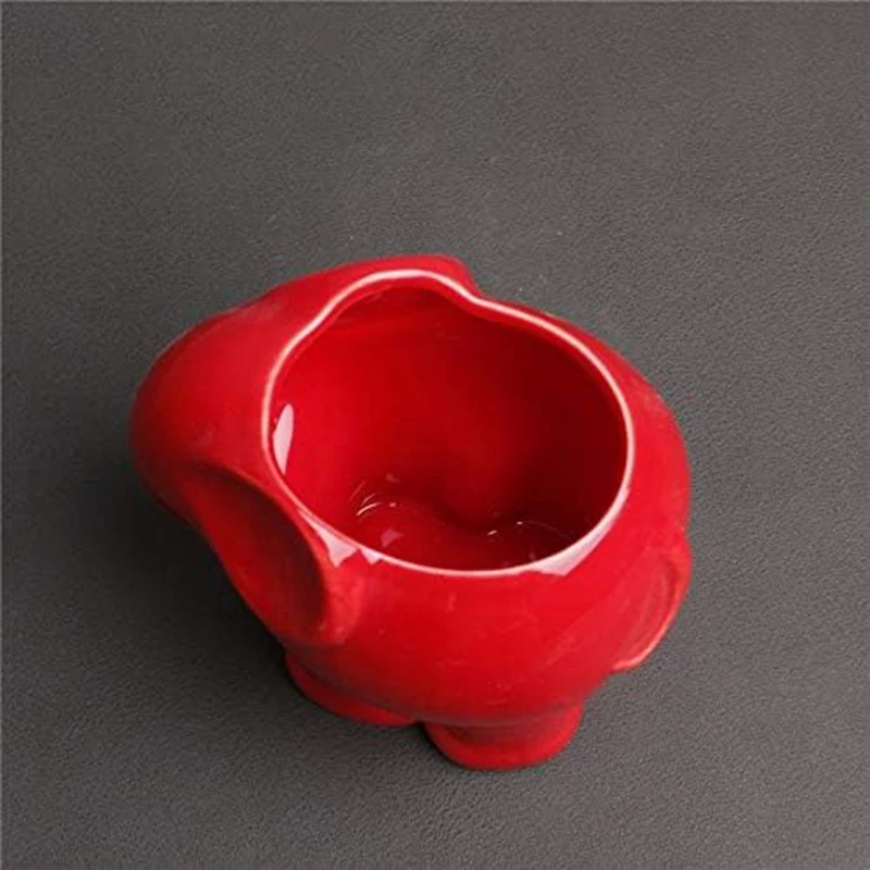 Ceramic Elephant Pencil Holder, Pen Holder, Plant Pot, Bonsai Pot, Flower Pot, Succulent Planter, Elephant Gifts, 3.9\