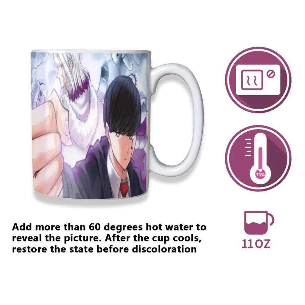 Anime Mashle Magic and Muscles Free shipping Mug Changing Color Ceramic Coffee Mugs Magic Tea Cup Best Gift For Your Friends