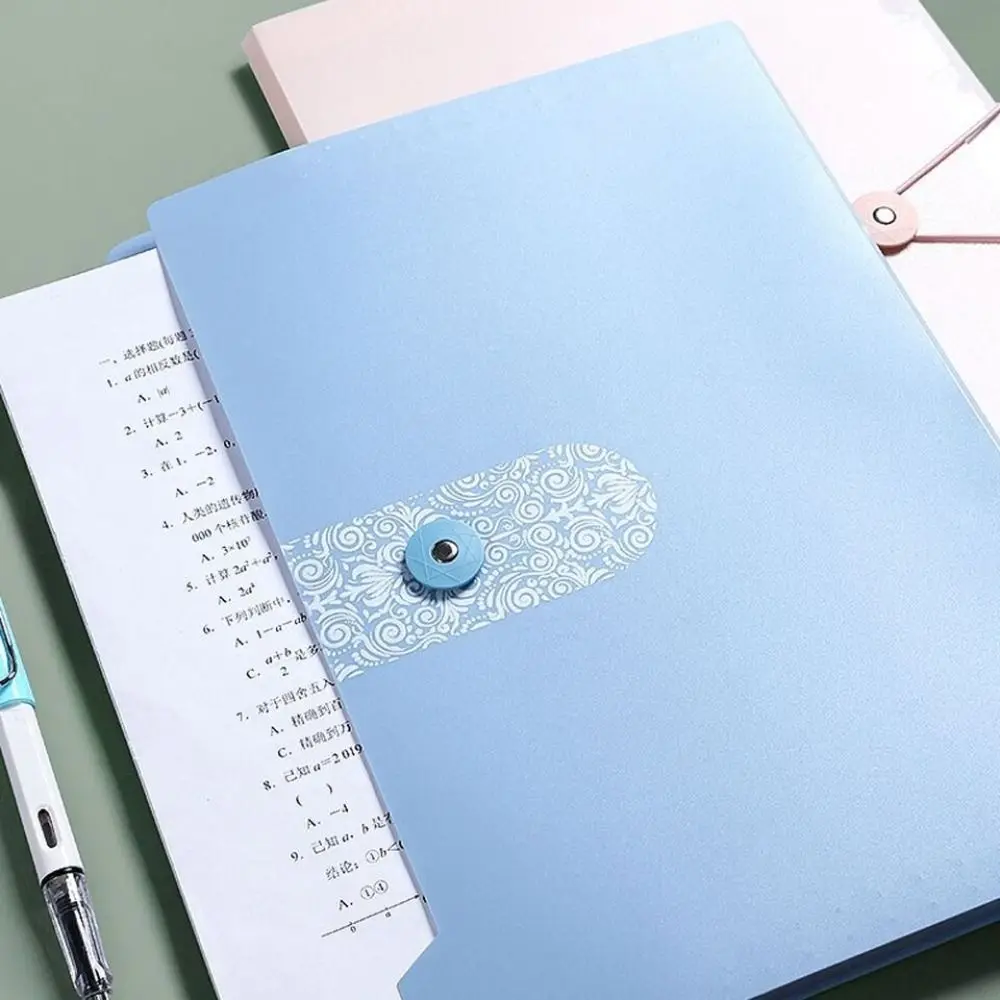 A4 Organ File Folder 8 Grids Document Organizer Paper Documents Folder Office School Supplies Large Capacity Expanding File Bag