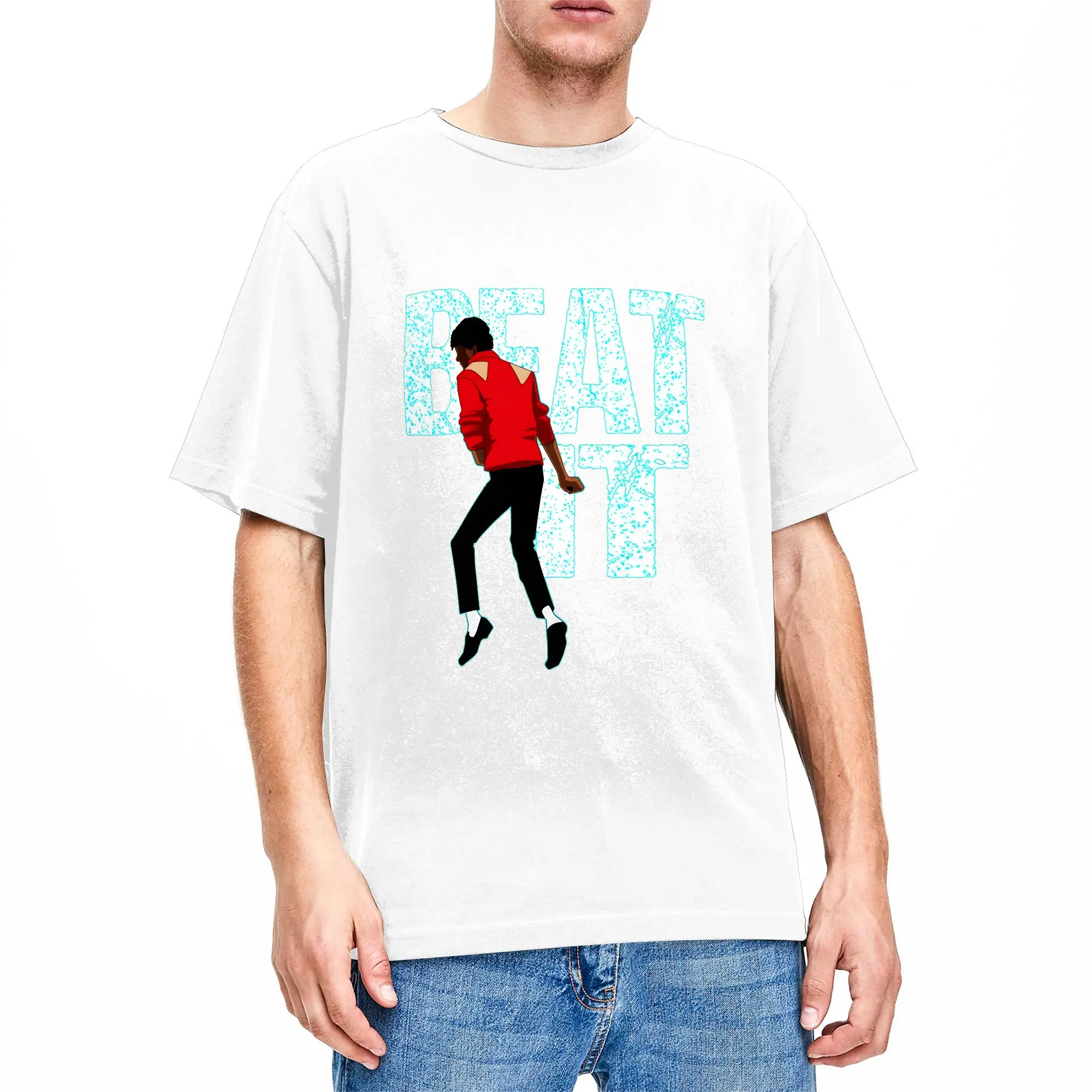 M-Michael J-Jackson MJ Legacy Beat it Cotton T Shirt For Men Summer Street Style T-Shirts Hipster Tees Plus Size Wholesale Tops