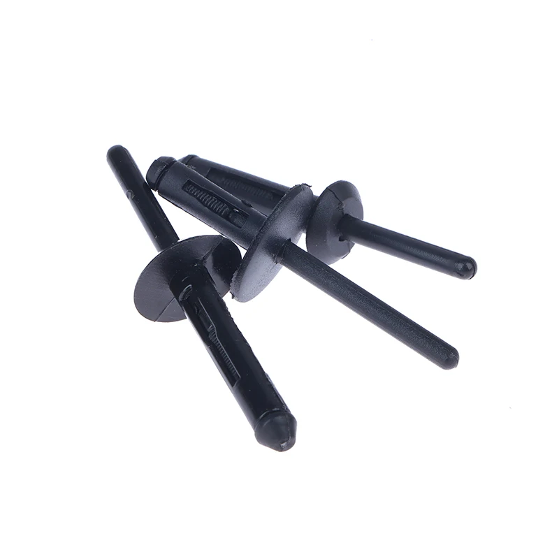 10Pcs Black Plastic Rivet Clip Retainer Fastener Blind Rivets Head Break Mandrel Blind Nail Rivets For Auto Accessories