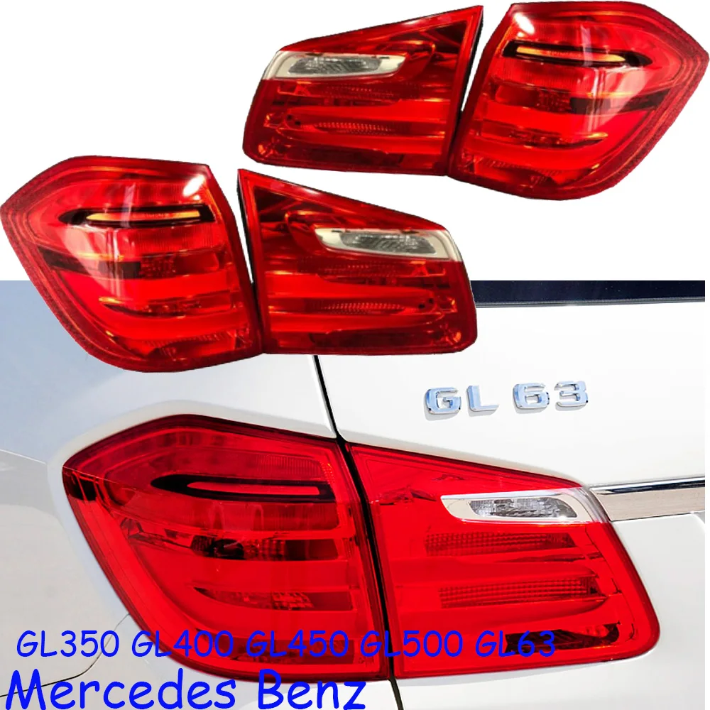 1pcs car bumper tail light for Mercedes Benz taillight LED GL350 GL400 GL450 GL500 GL63 Taillamp for Mercedes Benz fog