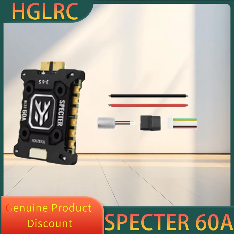 

HGLRC SPECTER 60A BL32 4in1 Mini ESC G071 128K Integrated CNC Heat Sink 20X20mm 3-6S for FPV Freestyle Drones DIY Parts