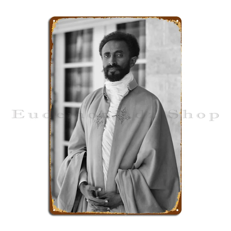 Haile Selassie Emperor Of Ethiopia Photo Art Metal Sign Customize Mural Custom Plaques Rusty Tin Sign Poster