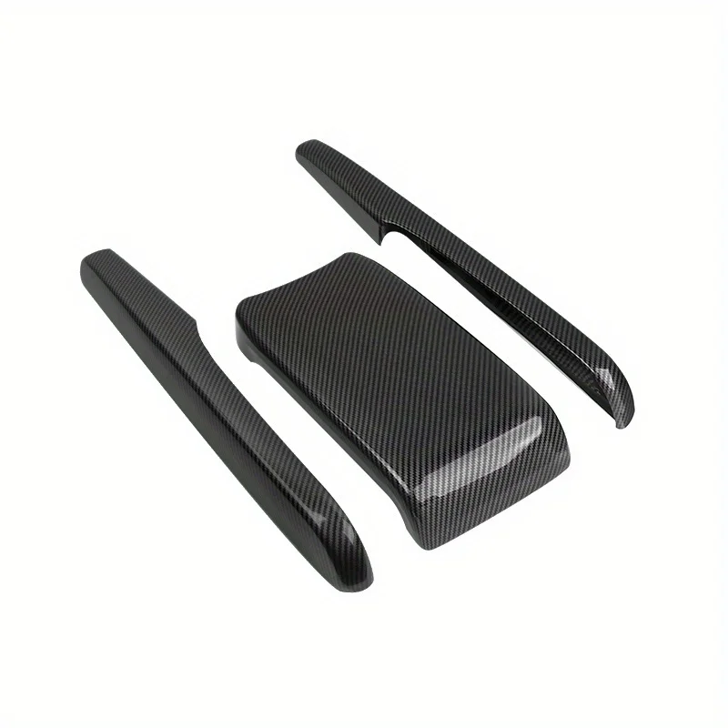 10غطاء صندوق مسند الذراع في المركز المدني、غطاء لوحة داخلية、حامي مسند الذراع、زخرفة سيفيك جديدة，مناسب لهوندا سيفيكType-Rغطاء مسند الذراع الأوسط من ألياف الكربون-ABSغطاء واقي