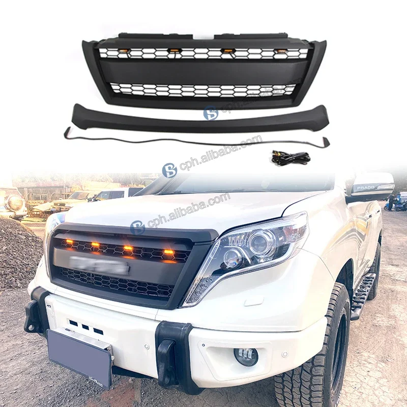 Car Parts And Accessories  Grills Front Grille For Toyotas Land Cruiser Prado FJ150 Grill 2014-2018