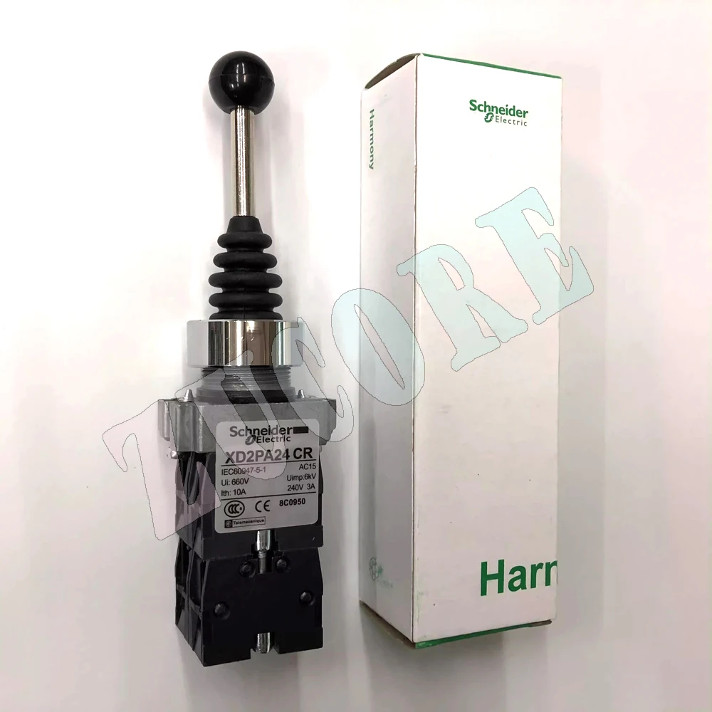 جديد الأصلي شنايدر إلكتريك 22 مللي متر XD2PA24CR عصا التحكم تحكم XD2-PA24CR 4 موقف الذاتي إعادة ضبط الصليب الروك التبديل