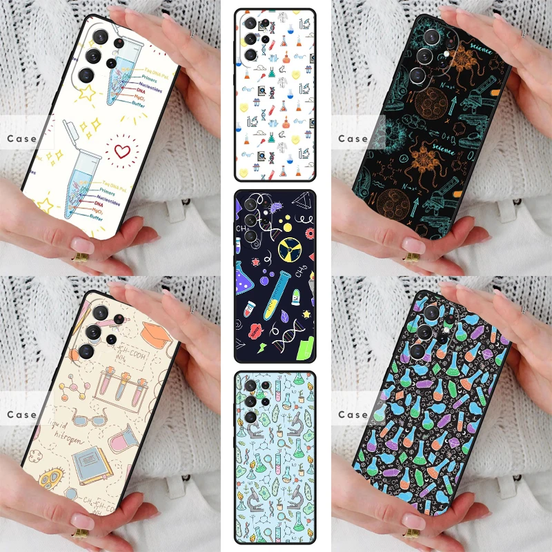 Fashion Biology Chemistry TPU Phone Case for Samsung Galaxy S26 S25 S24 S23 S22 S21 S20 Note10 Plus FE Ultra Cover