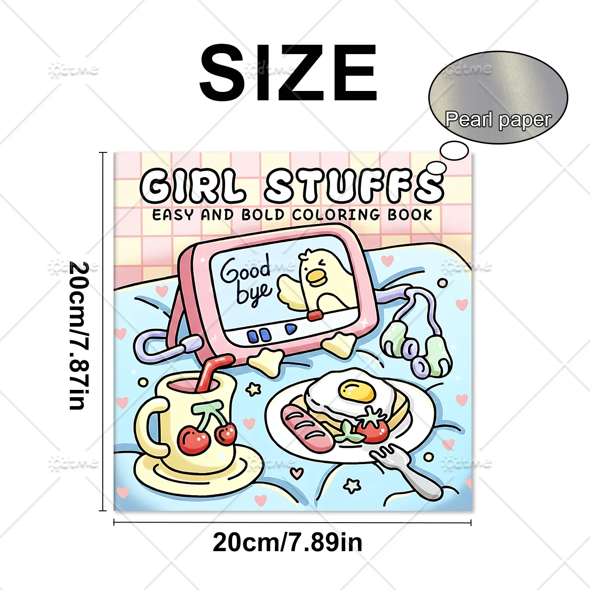 GIRL STUFFS Bold-easy Patterns Coloring Book for Adults Cute Drawing Book Perfect Gift for Party and Birthday ﻿ image 4