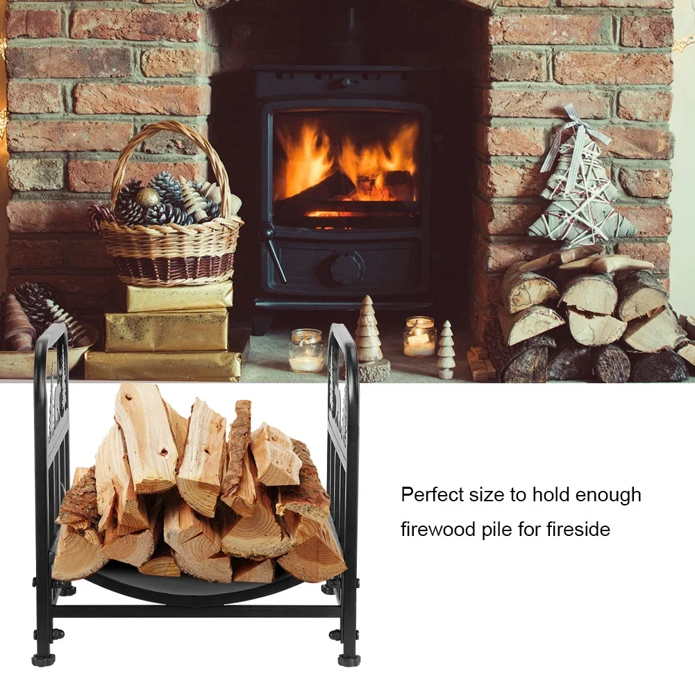 European Style Concise Mini Home Fireplace Firewood Rack Log Storage Rack Shelf Organizer