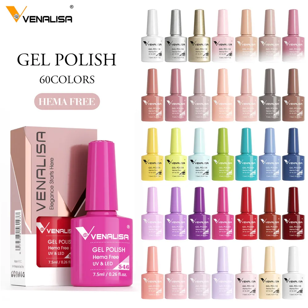 Esmalte em Gel Venalisa HEMA Free Soak Off UV LED