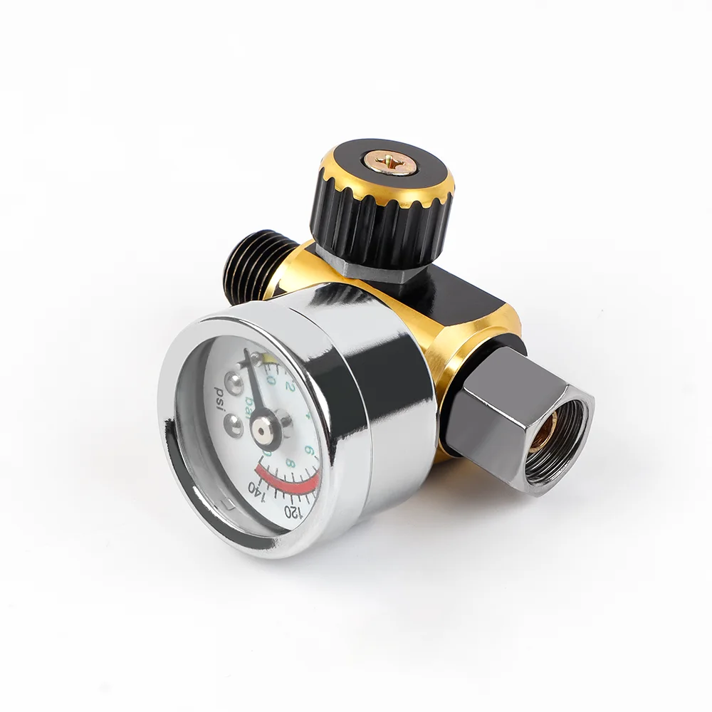 New Mini Pressure Regulator For Spray Guns G1/4 Thread Spray Gun Air Regulator Pressure Gauge Easy to Install for Air Tools