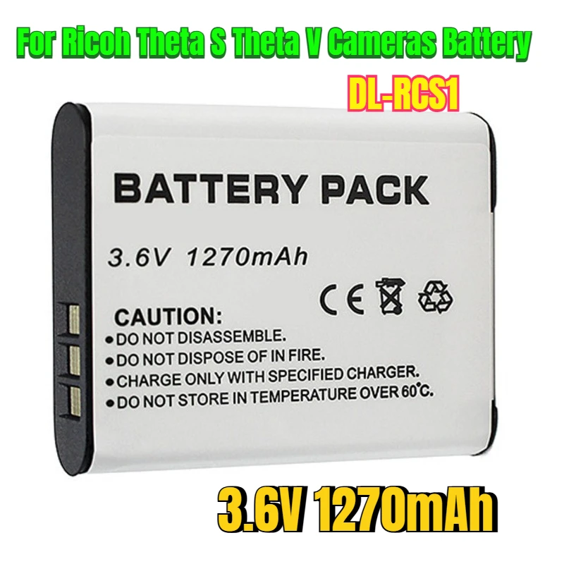 

3.6V 1270mAh DL-RCS1 for Ricoh Theta S Theta V Cameras Battery