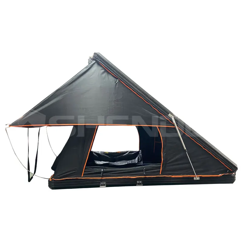 

Waterproof Camping Rooftop Tent Triangle Hard Shell Roof Top Tent Outdoor Activity Awning Aluminum Hard Shell Car Roof Top Tent