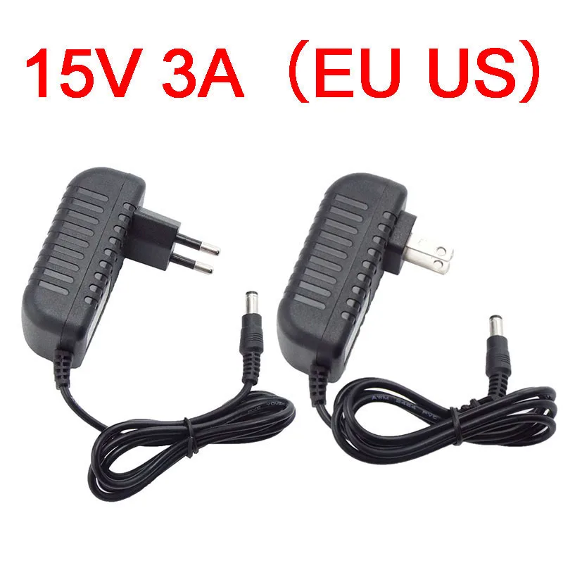 

15V 3A 3000ma AC 110V 220V to DC 15V 3A Adapter Power Supply Converter charger switchSwitching Power Supplies 15volt Universal Q