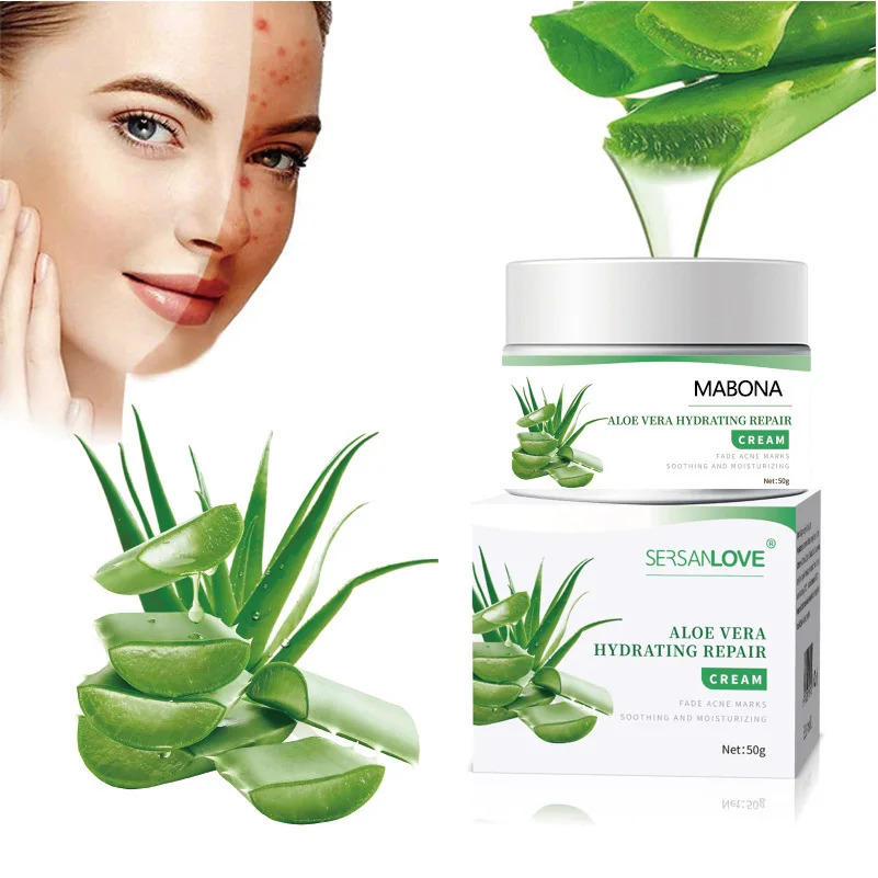 

Восстанавливающий крем для лица с алоэ вера, глубоко увлажняет и увлажняет кожу, успокаивает, освежает, увлажняет и нежирный.