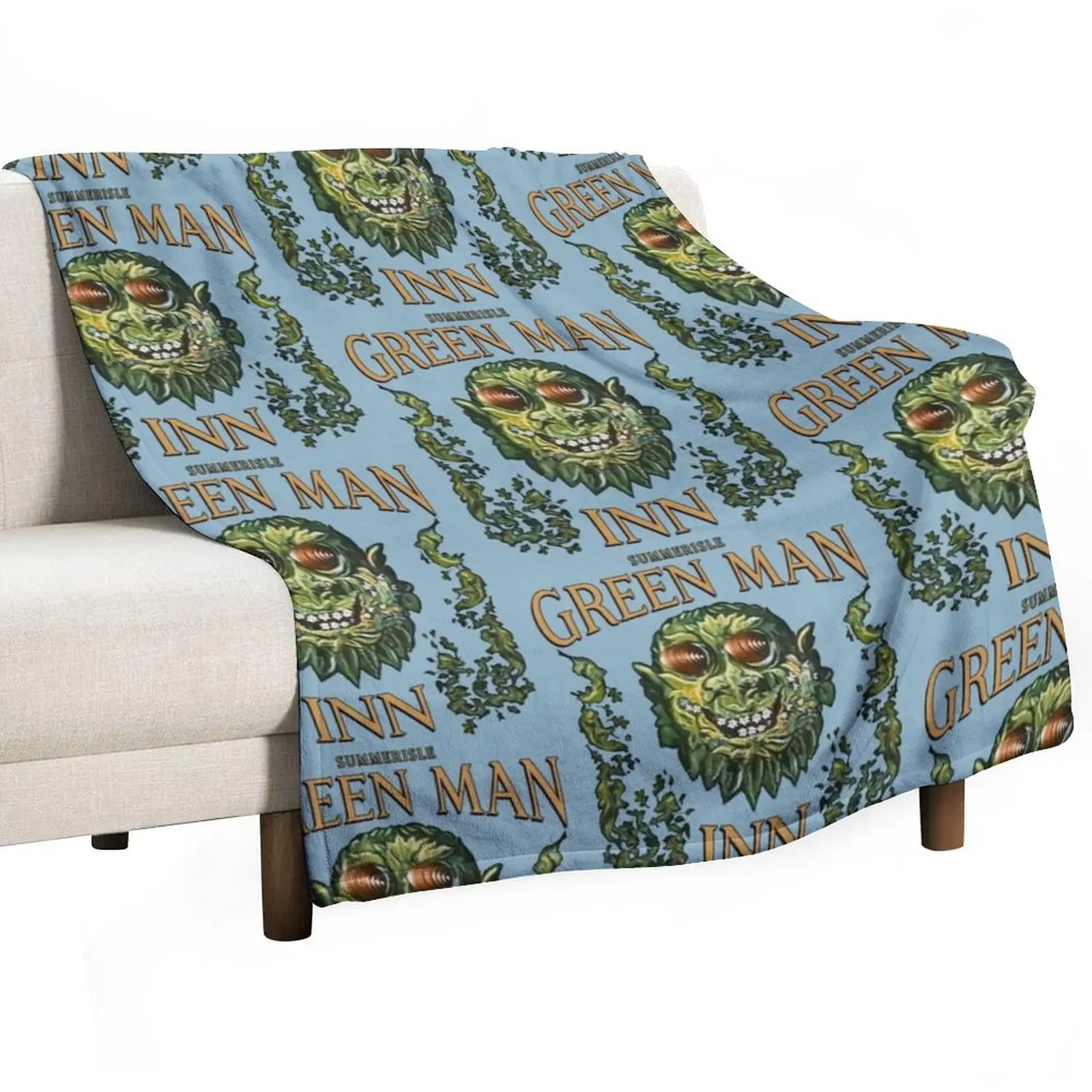 

The Green Man Inn - The Wicker Man Throw Blanket valentine gift ideas warm winter Plaid Shaggy Blankets