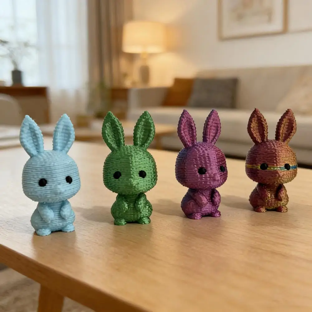Textured Easter Egg Easter Egg Decoration 3d Printed Easter Bunny Egg Prefilled Basket Stuffers Decorative Bunny for Home Office