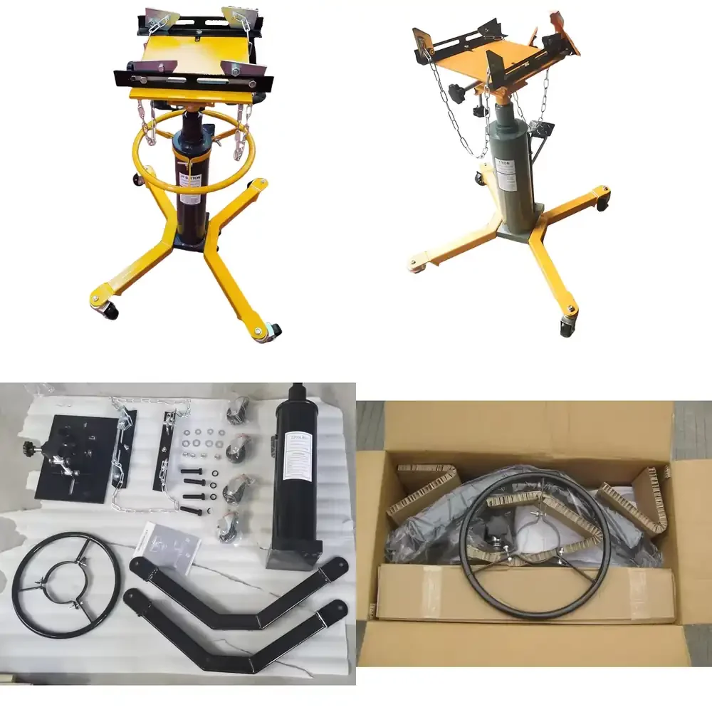 

Heavy Duty 0.5T Hydraulic Floor Gear Box Vehicle Transmission Jack with Foot Pedal and 360°Swivel Wheel