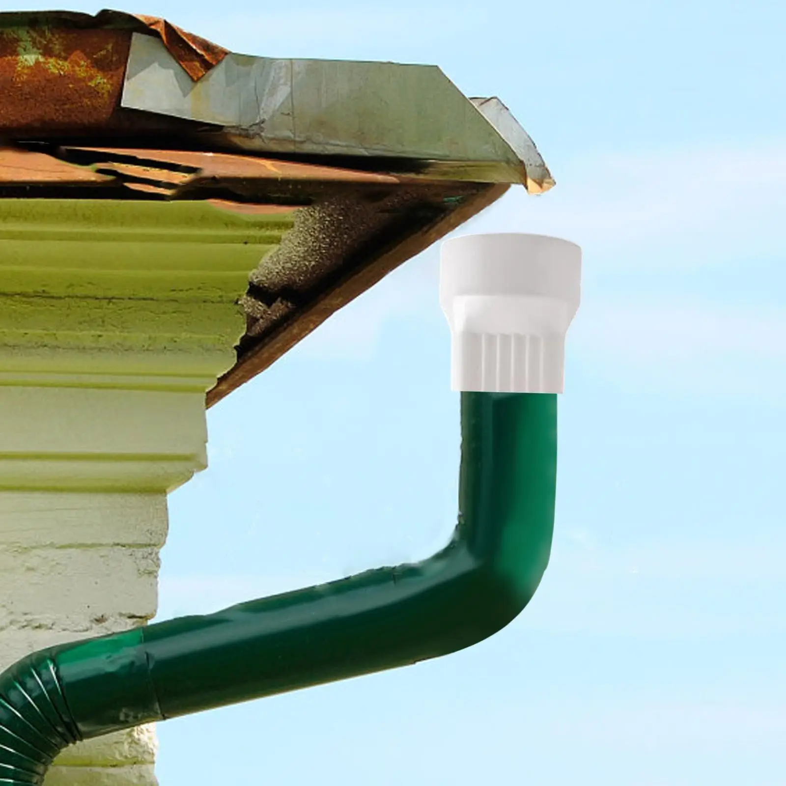 Universal Downspout Adapter PVC Gutter Connector Replacement for Drainage Tube Home Roofs Repairs