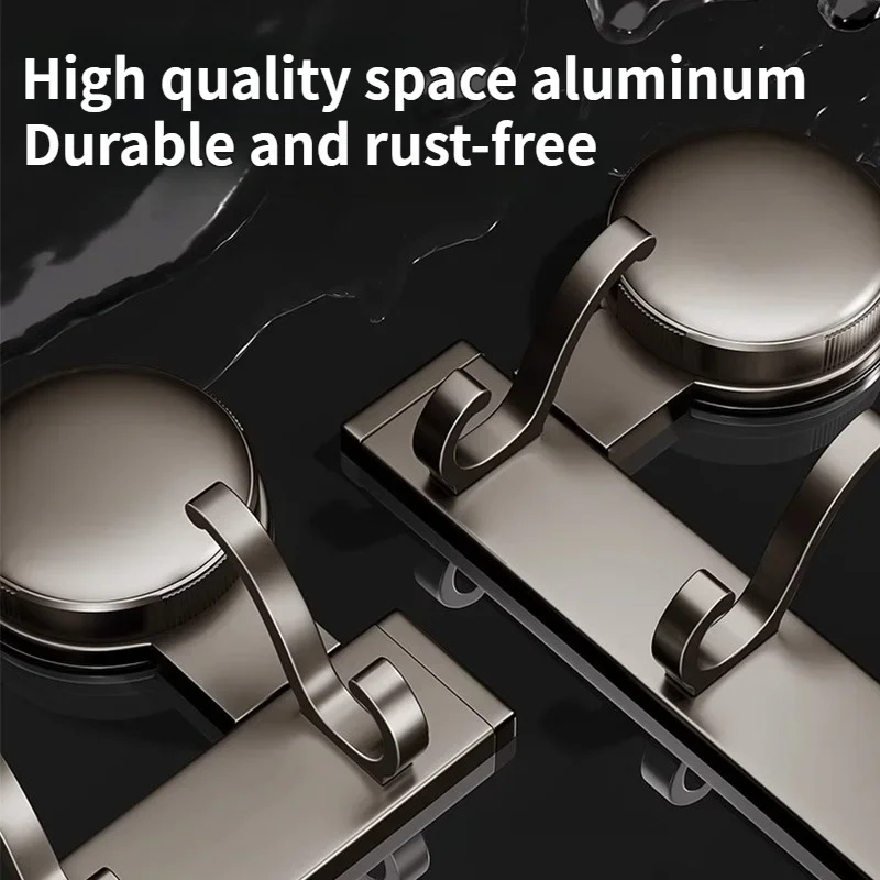 Adhesive Door Back Clothes Hanger No Drilling Strong Suction Cup Hook Bathroom Bedroom Wardrobe Coat Hook Household Essential