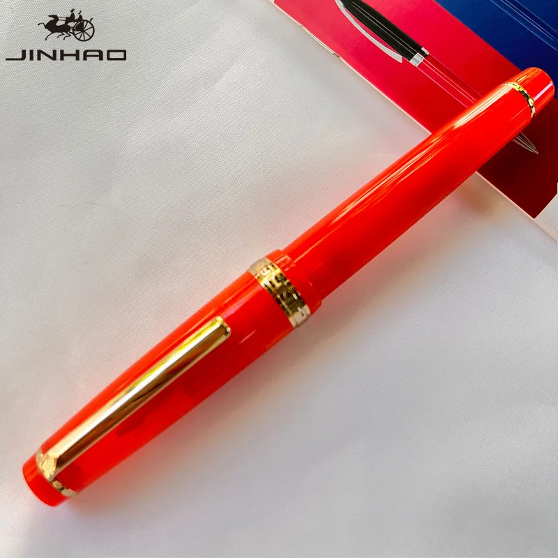 Jinhao 82-Füllfederhalter, goldener Clip, EF/F/M-Feder, Acryl-Tintenstift, luxuriöse Schreibstifte für Schreibwaren, Business, Büro, Schulbedarf – Detail 12