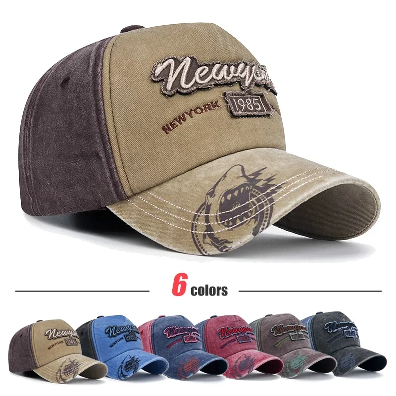 6 Colors New Unisex Washed Distressed Craft Patch 3 Dimensional Embroidery Design Baseball Cap