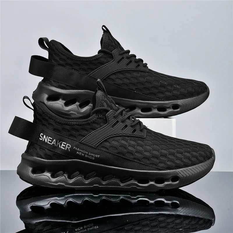 

New Running Shoes Men Brand Breathable Jogging Casual Fashion Outdoor Leisure Comfortable Loafers Blade Walking Lace-up Sneakers