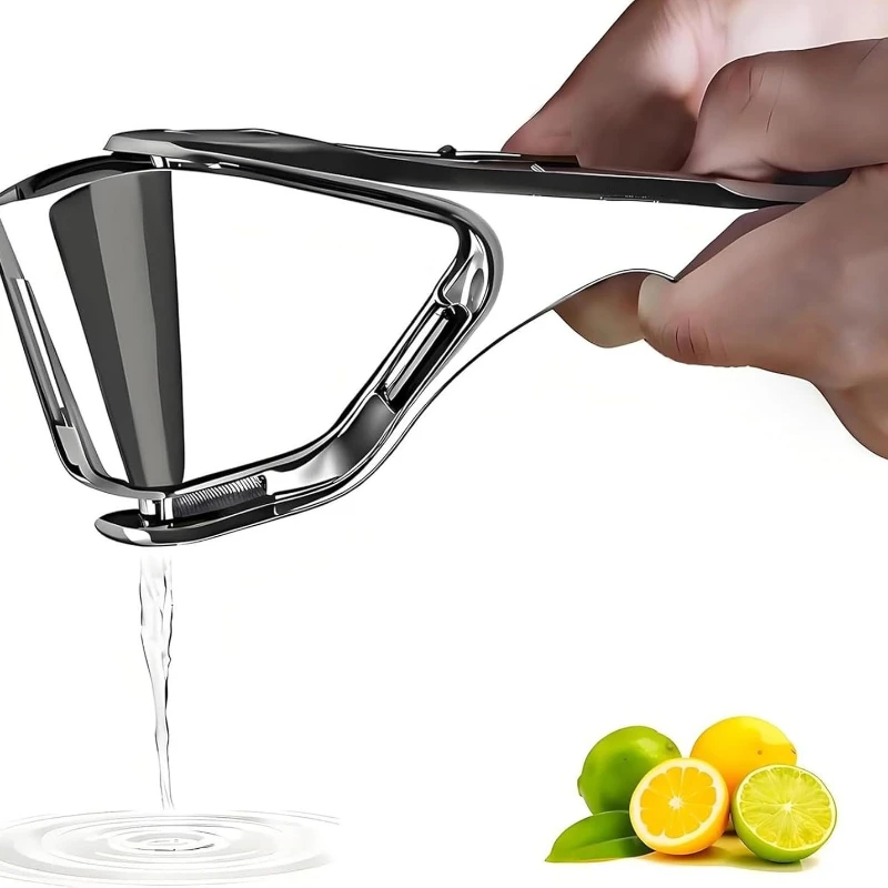 

Heavy Duty Lemon Juicer Stainless Steel - Maximum Extraction Manual Juicer - Easy Squeeze Folding Flat Lime