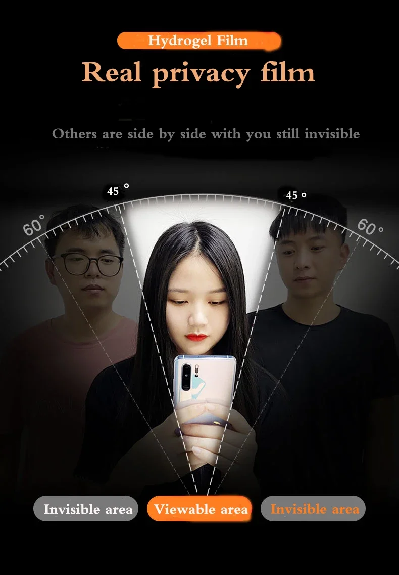 2Pcs Matte + Privacy Soft Hydrogel Film For OPPO Reno 8T 9 10 11 12 Pro Plus 5G Anti Spy Fingerprint Screen Protector