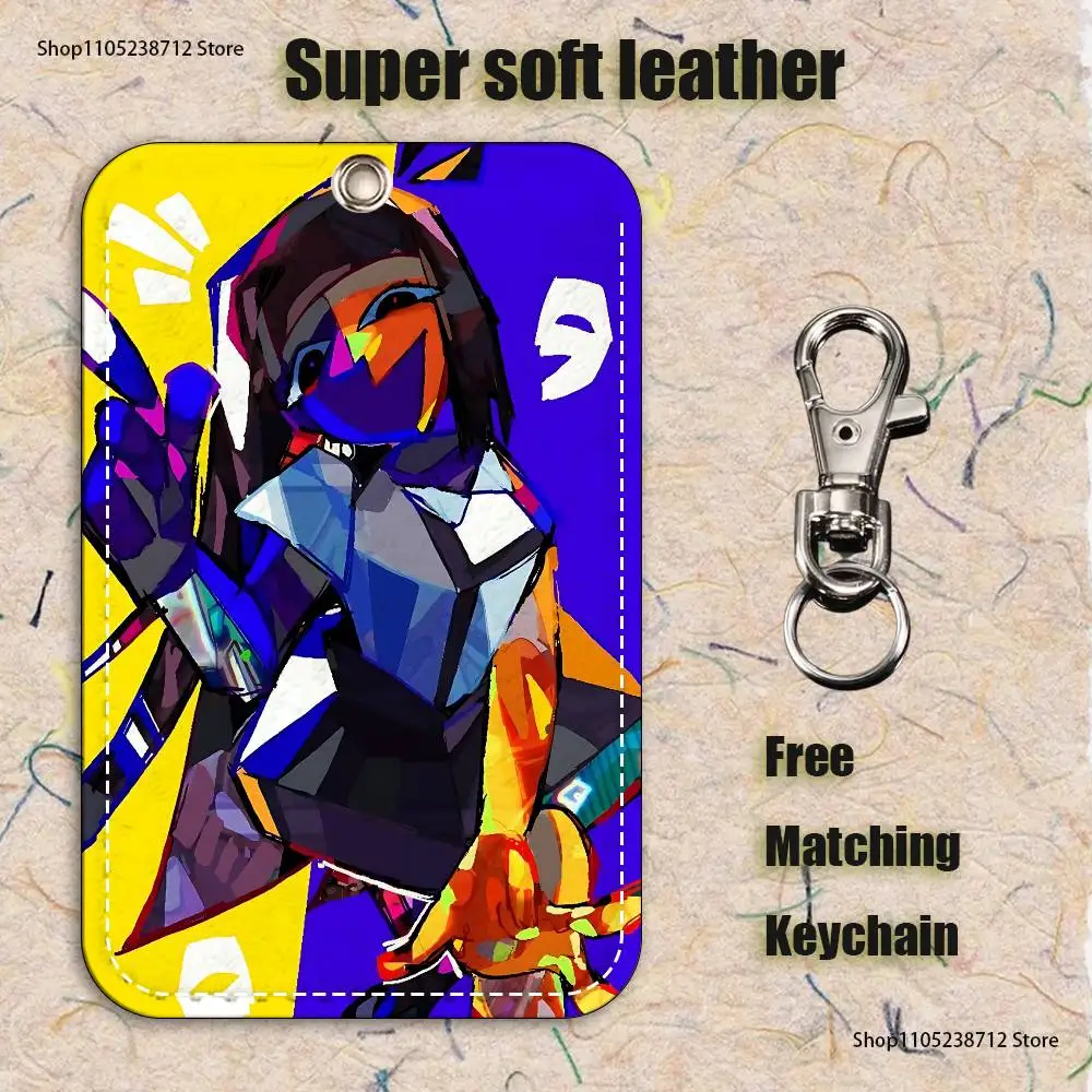 E-Ena Graficzny Estetyczny Brelok do Kluczy z Motywem Deszczu i Skał, Etui na Karty Bankowe, Biznesowe, Pracy, Studenckie, Ochronne Etui na Kartę Autobusową